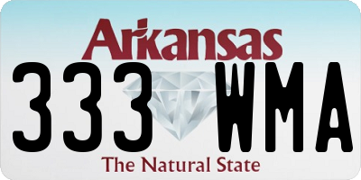 AR license plate 333WMA