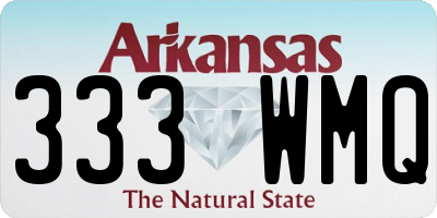 AR license plate 333WMQ