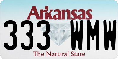 AR license plate 333WMW