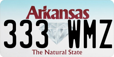 AR license plate 333WMZ