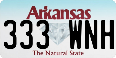 AR license plate 333WNH