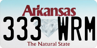 AR license plate 333WRM