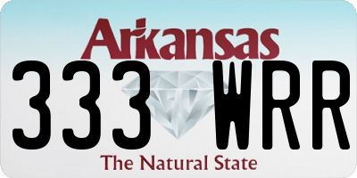 AR license plate 333WRR