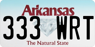 AR license plate 333WRT