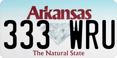 AR license plate 333WRU