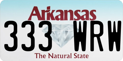 AR license plate 333WRW