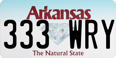 AR license plate 333WRY