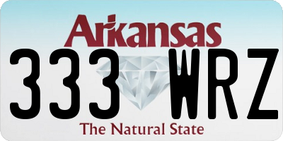 AR license plate 333WRZ