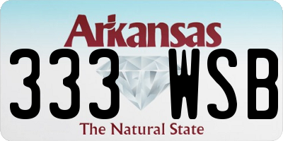 AR license plate 333WSB