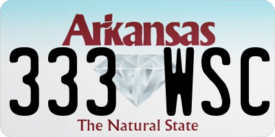 AR license plate 333WSC