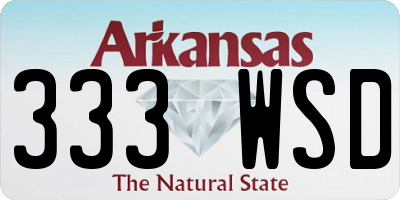 AR license plate 333WSD