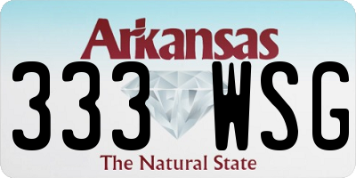 AR license plate 333WSG
