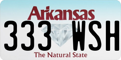 AR license plate 333WSH