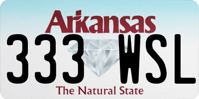 AR license plate 333WSL