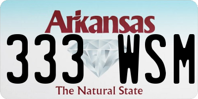 AR license plate 333WSM