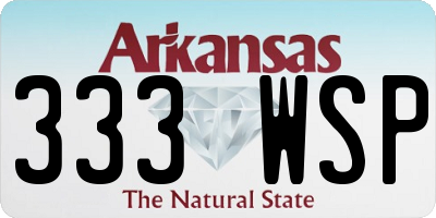 AR license plate 333WSP