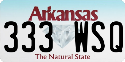 AR license plate 333WSQ