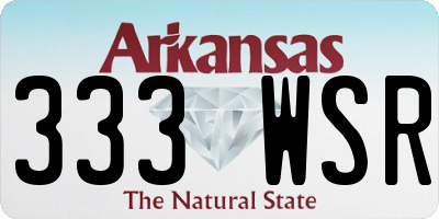 AR license plate 333WSR