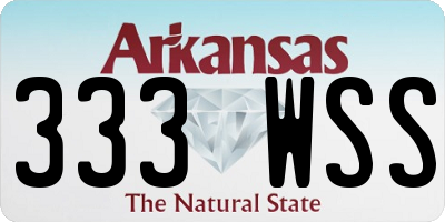AR license plate 333WSS