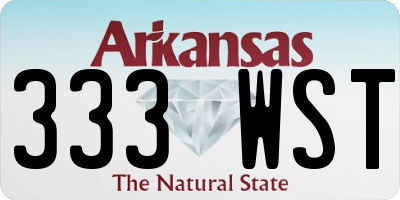 AR license plate 333WST