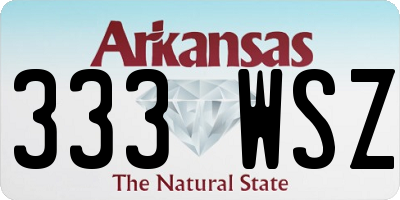 AR license plate 333WSZ