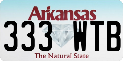 AR license plate 333WTB