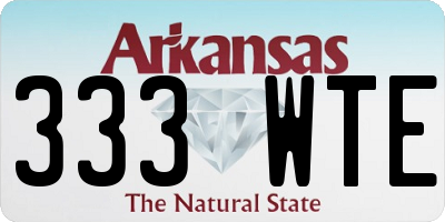 AR license plate 333WTE