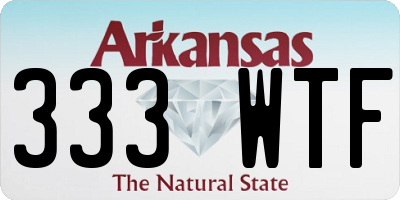 AR license plate 333WTF