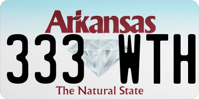 AR license plate 333WTH