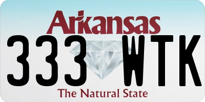 AR license plate 333WTK