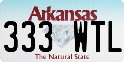 AR license plate 333WTL