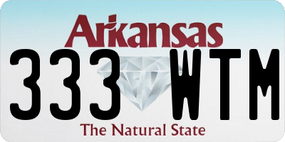 AR license plate 333WTM