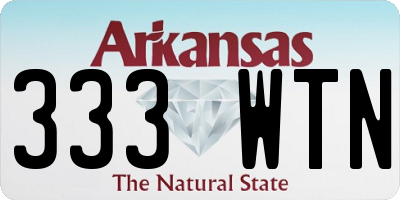 AR license plate 333WTN