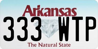 AR license plate 333WTP