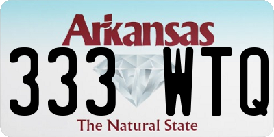AR license plate 333WTQ
