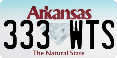 AR license plate 333WTS
