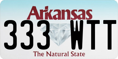 AR license plate 333WTT