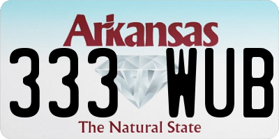 AR license plate 333WUB