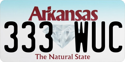 AR license plate 333WUC
