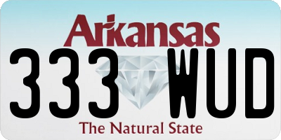 AR license plate 333WUD