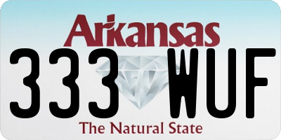 AR license plate 333WUF
