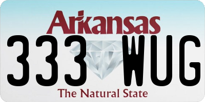AR license plate 333WUG