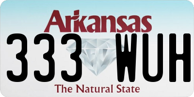 AR license plate 333WUH