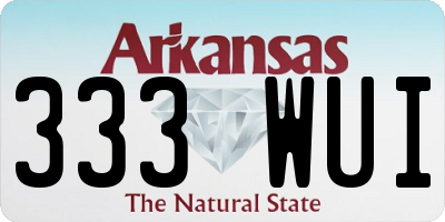 AR license plate 333WUI