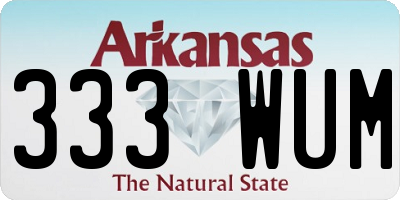 AR license plate 333WUM