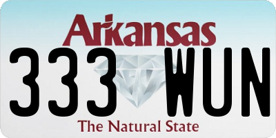 AR license plate 333WUN