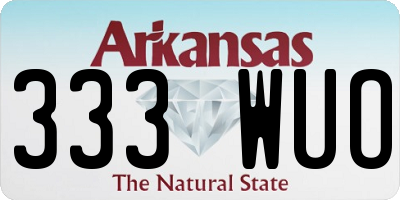 AR license plate 333WUO