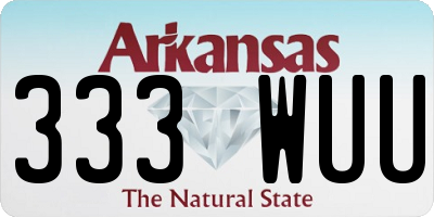 AR license plate 333WUU