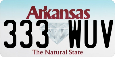 AR license plate 333WUV