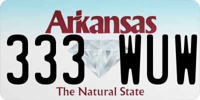 AR license plate 333WUW